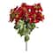 18&#x22; Red Poinsettia and Leaf Bush